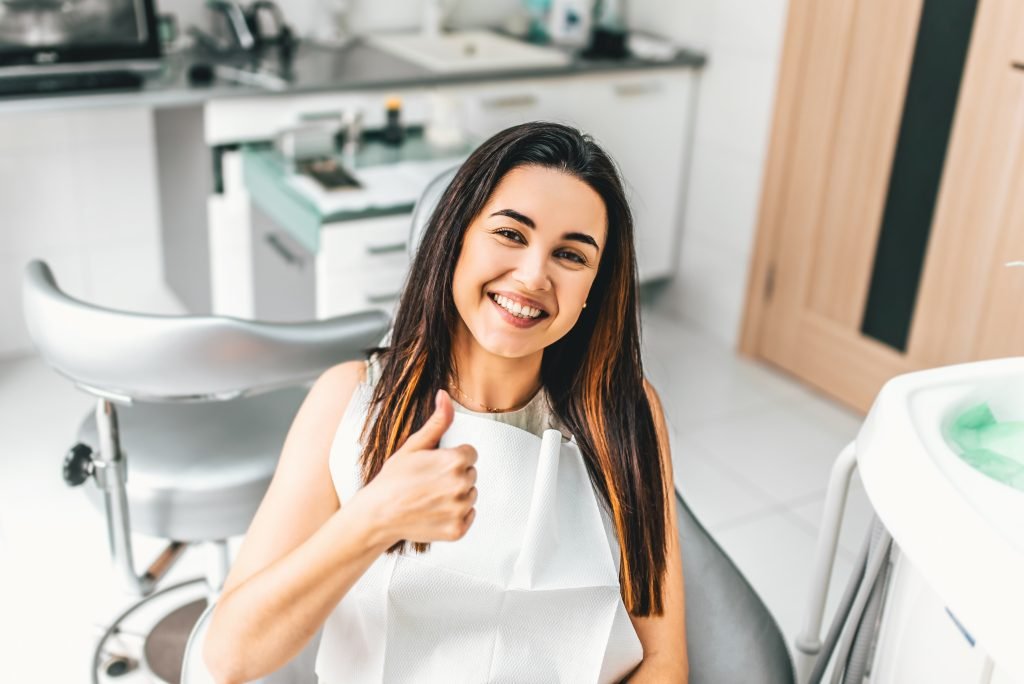 Dental assistant at work