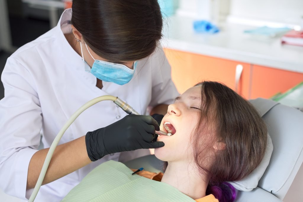 Friendly dental receptionist