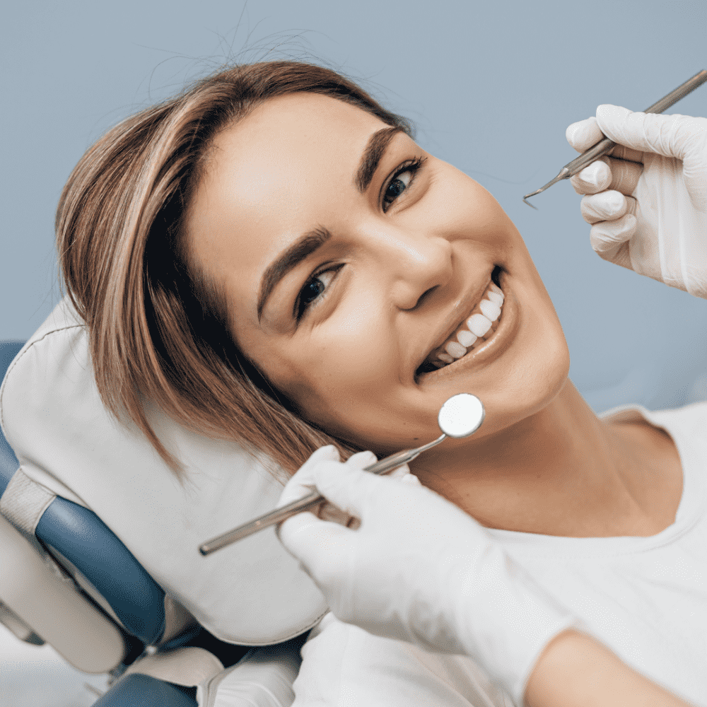 Periodontal cleaning in progress